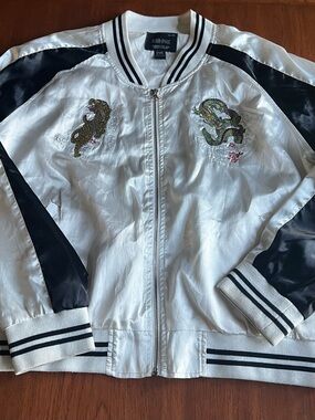 Red Fox Premium Collection White Bomber Jacket